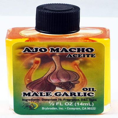 1 PIECE BRYBRADAN MALE GARLIC OIL/AJO MACHO ACEITE 1/2 FL OZ 14.7 ML