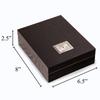 Bey-Berk Personalized Wooden 6-Cigar Humidor Box with Spanish Cedar Lining, External Hygrometer and Two-Way Humidity Control Pack Holder, Espresso view 2