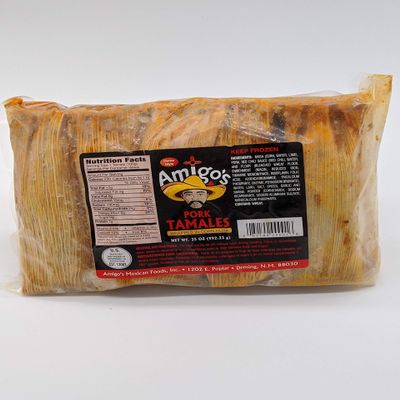 Hatch Red Chile Pork Tamales (1 Dozen)