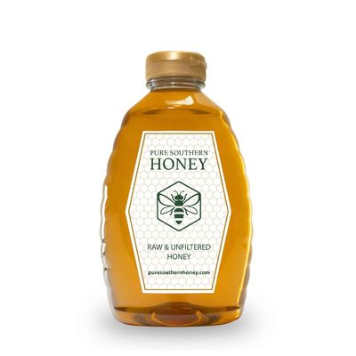 100% Authentic, USA - Made Raw Unfiltered Honey, Pure Southern Honey [ 2 lb] - Unheated - Non - GMO, No Additives, All - Natural Sweetener- Squeeze Bottle With Flip Top