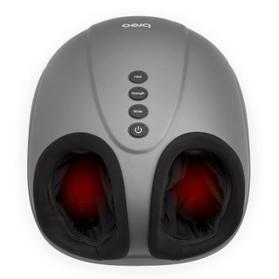 Breo Foot Massager with Heat, Deep Tissue Kneading, Shiatsu Massage Machine for Relax, Relieve Foot Pain, Plantar Fasciitis, Fits Feet Up to Men Size 14, Mother's Day Gift