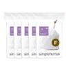 simplehuman Code F 100 Count, Dispenser Pack Custom Fit Liners, Drawstring Trash Bags, 25-30 Liter / 6.6-8 Gallon, White view 1