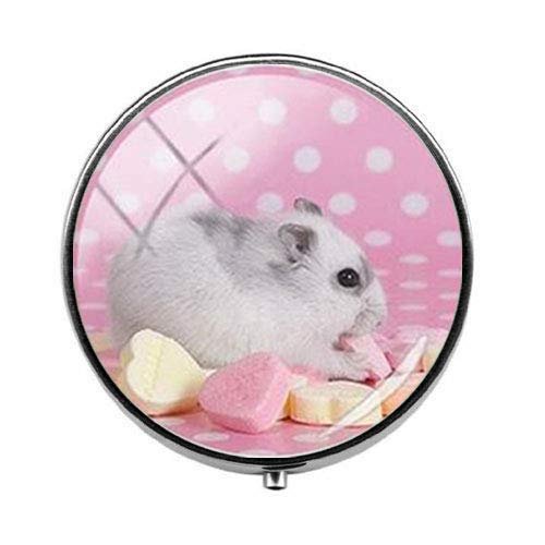 Beautiful Lovely Small Pet Mouse Hamster Pill Box - Charm Pill Box - Glass Candy Box Art Photo Jewelry Birthday Festival Gift Beautiful Gift