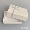 TAKEMEKI GIF-636-BLL Gift Box with Ribbon, Present, Wrapping, Packaging, Box, Paper Box, Durable, Rectangular, L Gold Ribbon, 4.1 x 5.9 x 1.8 inches (10.5 x 15 x 4.5 cm), Blue view 3