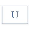Caspari Navy Embossed Initials Boxed Note Cards in Letter U, 16 Cards & Envelopes view 1