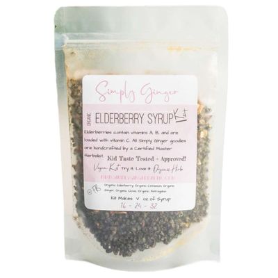 48 oz FAMILY size Elderberry Syrup Kit ll 5 Organic Herbs In Each Kit ll Organic Elderberry Syrup Kit ll DIY Elderberry Syrup ll Herbal Syrup
