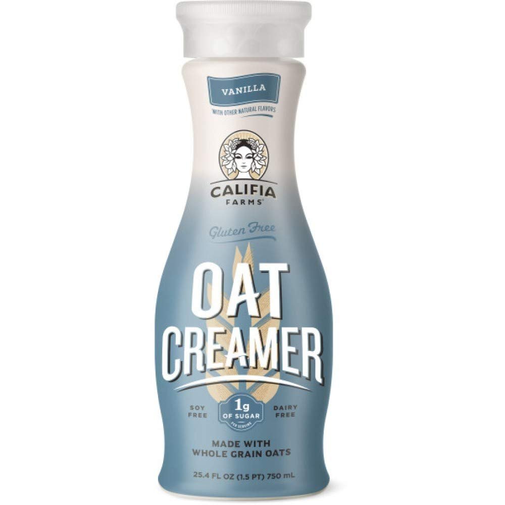 Califia Farms Vanilla Oatmilk Creamer, 25.4 Oz (Pack of 6) | Whole Rolled Oats | Dairy Free | Gluten-Free | Vegan | Plant Based | Non-GMO