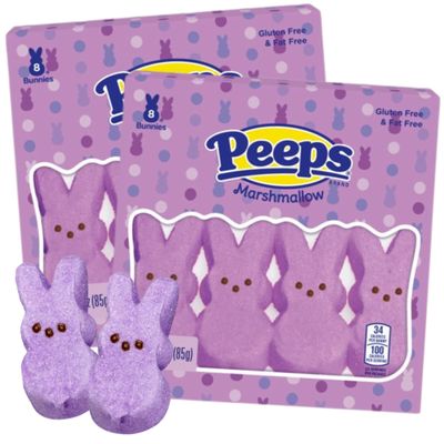 Needzo Purple Easter Bunny Marshmallow Candy, 3 Ounce (Pack of 2)