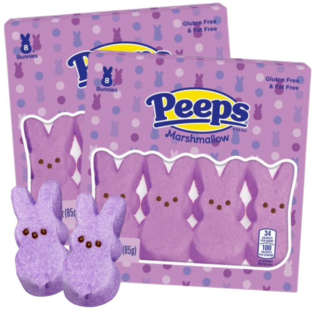 Needzo Purple Easter Bunny Marshmallow Candy, 3 Ounce (Pack of 2)