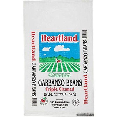 Heartland Premium Quality Garbanzo Beans, Triple Cleaned, 25 lbs