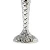 DecorFest Premium 12 Pieces Plastic Champagne Flutes 8" 4.5oz Disposable Silver Medieval Design Stem Clear Champagne Glasses, Flute Set for Celebration view 3