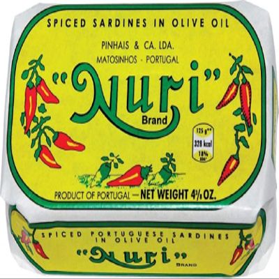 "Nuri" Portuguese Sardines- Many Flavors Available (Pack of 8) (Spiced in Olive Oil)