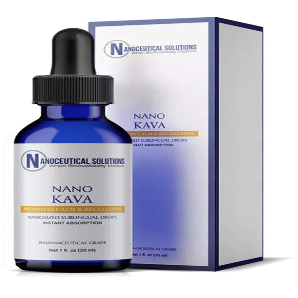 Nano KAVA KAVA - Nootropic Natural Organic Herbal Liquid Drops, Noble Kava Root Tincture, Instantly Absorbed, High Potency, Stress Relief, Mood & Immune Support, 30 Servings