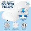 AllSett Health Half Moon Bolster Pillow for Legs, Back and Head (2 Pack) Semi Roll for Ankle and Foot Comfort with White Cotton Machine Washable Cover | Premium Memory Foam | 2 Pillow System view 2