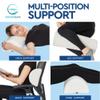 AllSett Health Half Moon Bolster Pillow for Legs, Back and Head (2 Pack) Semi Roll for Ankle and Foot Comfort with White Cotton Machine Washable Cover | Premium Memory Foam | 2 Pillow System view 3