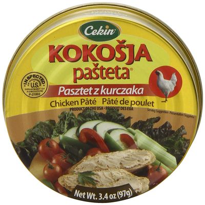 Cekin Kokosja Pasteta Chicken Pate, 3.4oz Product of USA - Pack of 5