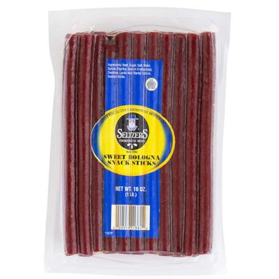 Seltzer's Sweet Bologna Snack Sticks 16 Oz (4 Pack)