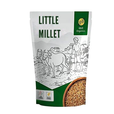 B&B Organics Little Millet (3 kg / 6.6 pound)/ Samai Arisi/Certified Organics/High Fibre/Nutrient Rich & Chemical Free Traditional Millet/Indian Millet