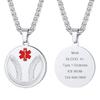 Supcare Engraved Stainless Steel Necklace Medical Alert Necklace for Men Customize Baseball Necklace Personalized Medical Id Necklace view 1