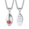 Supcare Stainless Steel Necklace for Men Engraved Football Necklace Personalized Mens Necklace Medical Id Necklace Customized Mens Necklace view 1