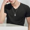 Supcare Stainless Steel Necklace for Men Engraved Football Necklace Personalized Mens Necklace Medical Id Necklace Customized Mens Necklace view 2
