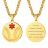 Supcare Medical Necklace for Women Life Alert Necklace Baseball Necklaces for Men Medical Alert Necklace Waterproof Jewelry Men's Necklace view 1