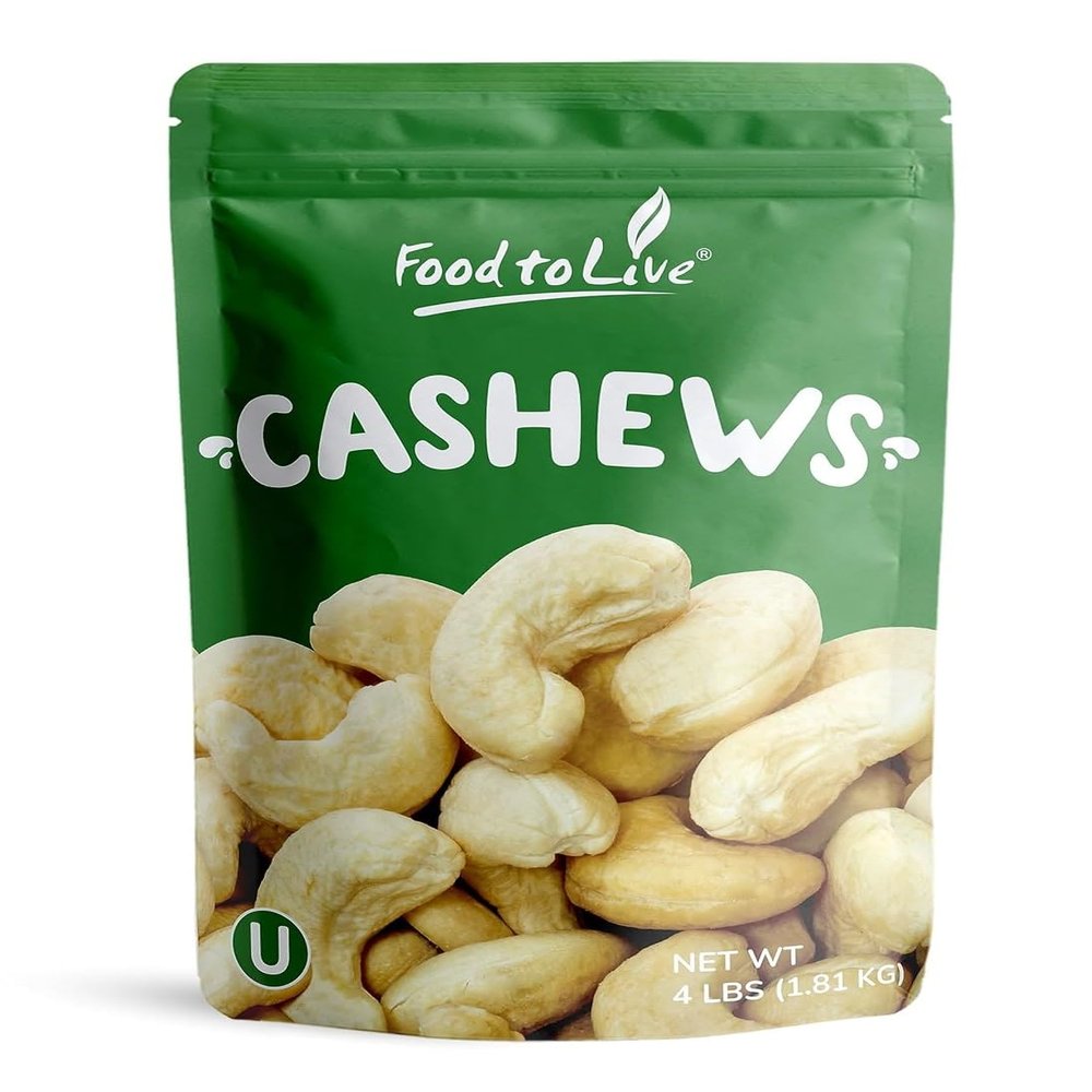 Food to Live Cashew Pieces, 1 Pound Kosher, Raw, Vegan, Paleo Friendly, Unsalted, Unroasted, Bulk, Rich in Selenium, Zinc, Magnesium, Proteins, and Antioxidants