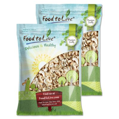 Food to Live Cashew Pieces, 14 Pounds Kosher, Raw, Vegan, Paleo Friendly, Unsalted, Unroasted, Bulk, Rich in Selenium, Zinc, Magnesium, Proteins, and Antioxidants