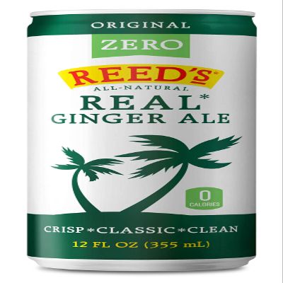 Reed's Zero Sugar Real Ginger Ale, Natural Ginger Ale Made with Real Ginger (24pk- 12oz Slim Cans)