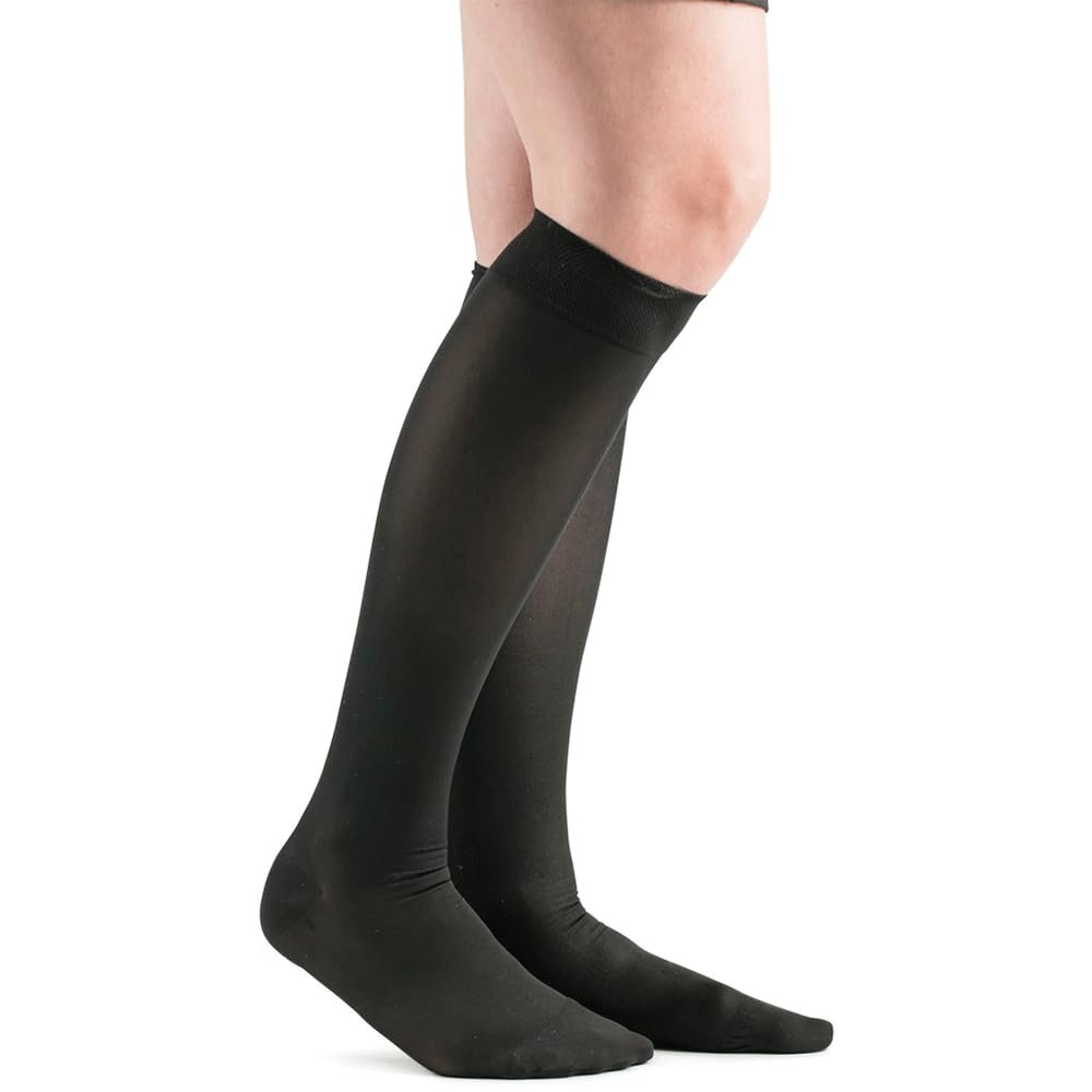 Actifi Surgical Opaque Wide Calf 20-30 mmHg Compression Stockings, Knee High, Closed Toe, Firm Support Socks