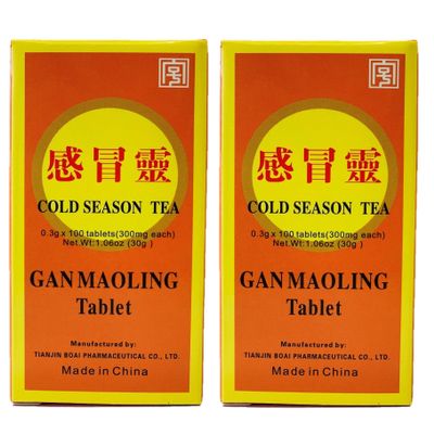 Gan Mao Ling, Helps Relieve During Cold Seasons (100 Tablets) - 2 Bottles