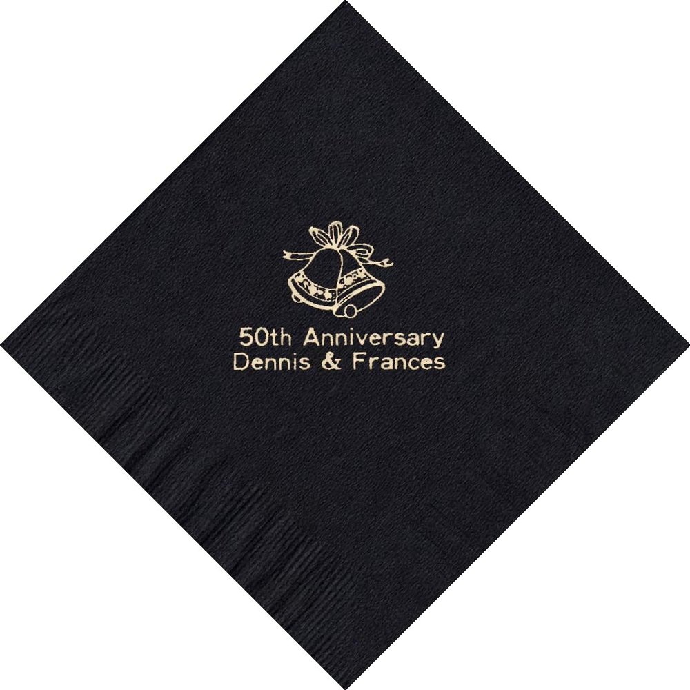 100 Printed Personalized Beverage Cocktail Party Napkins