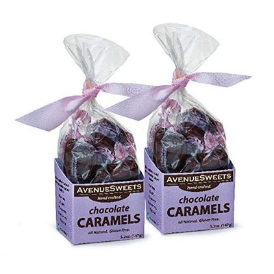 AvenueSweets - Handcrafted Individually Wrapped Soft Caramels - 2 x 5.2 oz Boxes (Chocolate)