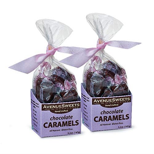 AvenueSweets - Handcrafted Individually Wrapped Soft Caramels - 2 x 5.2 oz Boxes (Chocolate)