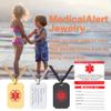 Supcare Personalized Dog Tag Necklace for Men - Black Engraved Life Alert Custom Emergency Necklace view 4