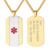 Supcare Dog Tag Chains for Men Id Necklace for Men Customize Stainless Steel Necklace Medical Necklaces view 1