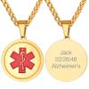 Supcare Id Necklace Medical Alert Necklace for Men Stainless Steel Necklace Engraved Necklace Mens Jewelry view 1