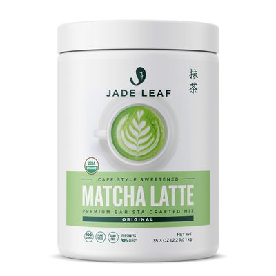 Jade Leaf Matcha Organic Matcha Latte Mix - Lightly Sweet Japanese Matcha Green Tea Powder with Organic Can Sugar for Caf Style Blend, 35.3 Ounce / 1000g (Pack of 1)