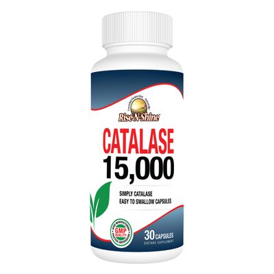 Rise-N-Shine Catalase Supplement 15,000 - Powerful Antioxidant Enzyme for Hair Health Support- Hair Supplements for Strong Hair Support - 30 Capsules