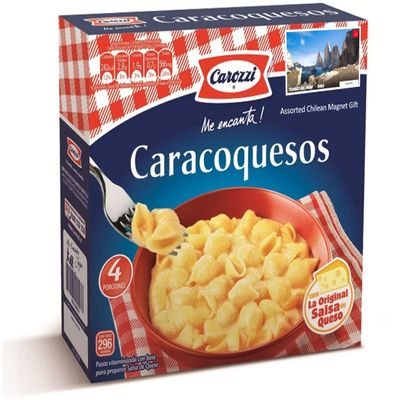Caracoquesos Shell & Cheese. Caracolitos Con Queso, Traditional Chilean Pasta. 2 Pcs x 296 Grms (10.4 oz) Each . Pomo Edition
