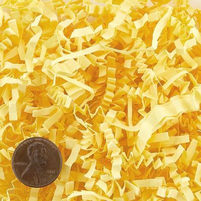 Paper Mart Crinkle Paper Filler, Canary Yellow 10 LB Bag, Shredded Paper for Gift Baskets, 24 x 16 x 11.5 Inch Compacted Bag of Crinkle Cut Paper Shred