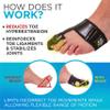 BraceAbility Turf Toe Brace - Soft Big Toe Taping Splint Straightener Wrap with Support Straps for Sprains and Hallux Rigidus Relief (Left Foot) view 3