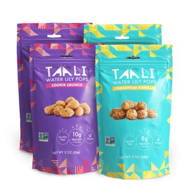 Taali Sweet Variety Water Lily Pops (4 Resealable Bags) - Roasted Fox Nuts Makhana Snack | Crunchy Indian Healthy Snacks | Protein-rich, Vegan, Gluten Free, Non GMO | 2 oz Multi-Serve Bags