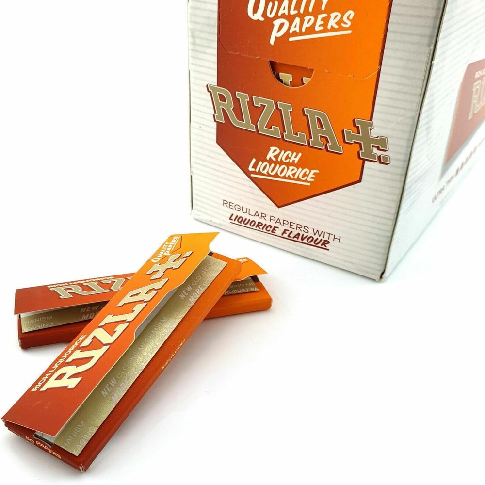 2 X Rolling Paper 50 Books per Box - Liquorice Coated
