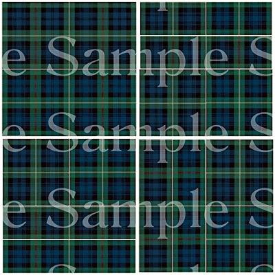 1/2 Sheet - Green Plaid Birthday - D24585 - 2D Edible Cake Cupcake Party Topper