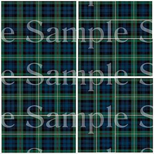 1/2 Sheet - Green Plaid Birthday - D24585 - 2D Edible Cake Cupcake Party Topper