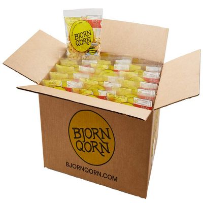 BjornQorn Mini Bag 30-Pack (Spicy) - Vegan & Gluten-Free Popcorn - Cheesy, Spicy, Umami - (30 1oz bags)