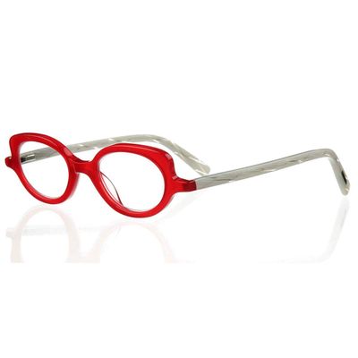 Eyebobs 2289-01 Women's Peep Show Red and White Frame Reading Glasses, +1.50
