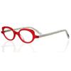 Eyebobs 2289-01 Women's Peep Show Red and White Frame Reading Glasses, +1.50 view 1