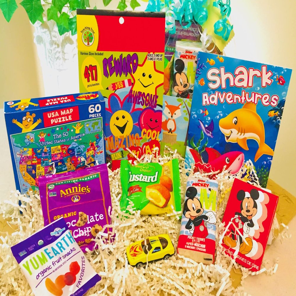 Birthday / Get Well Gift Basket for Kids for Little Boys: Quality Snacks Fun Activities and Trinkets!! (Fun Educational Puzzle Boys 4+)